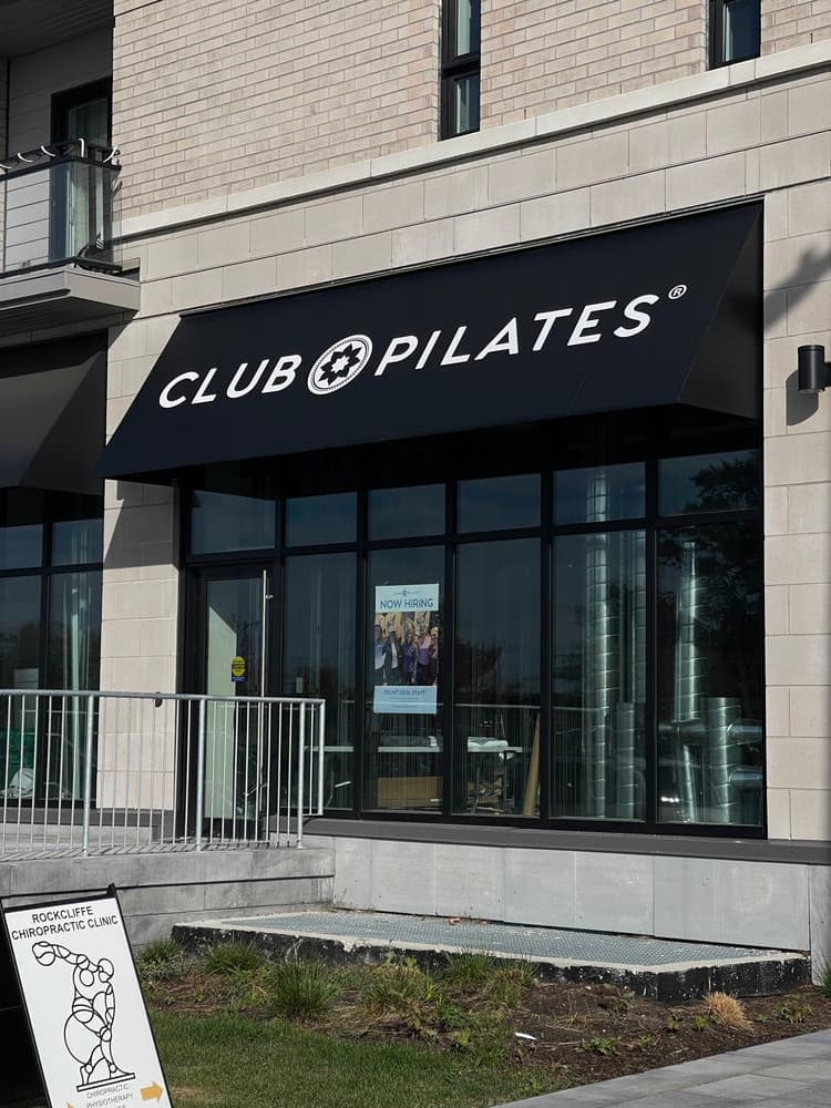 Vertical blade sign commercial building Ottawa