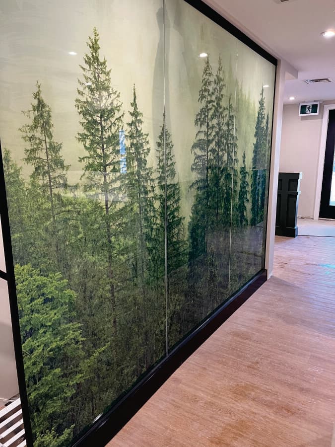 Interior wall mural corridor Ottawa