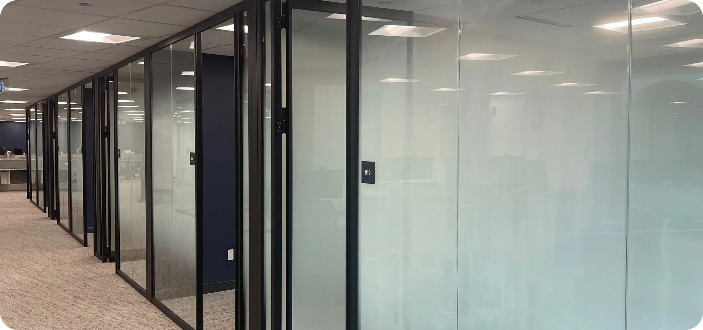 Frosted glass partitions privacy film clinic