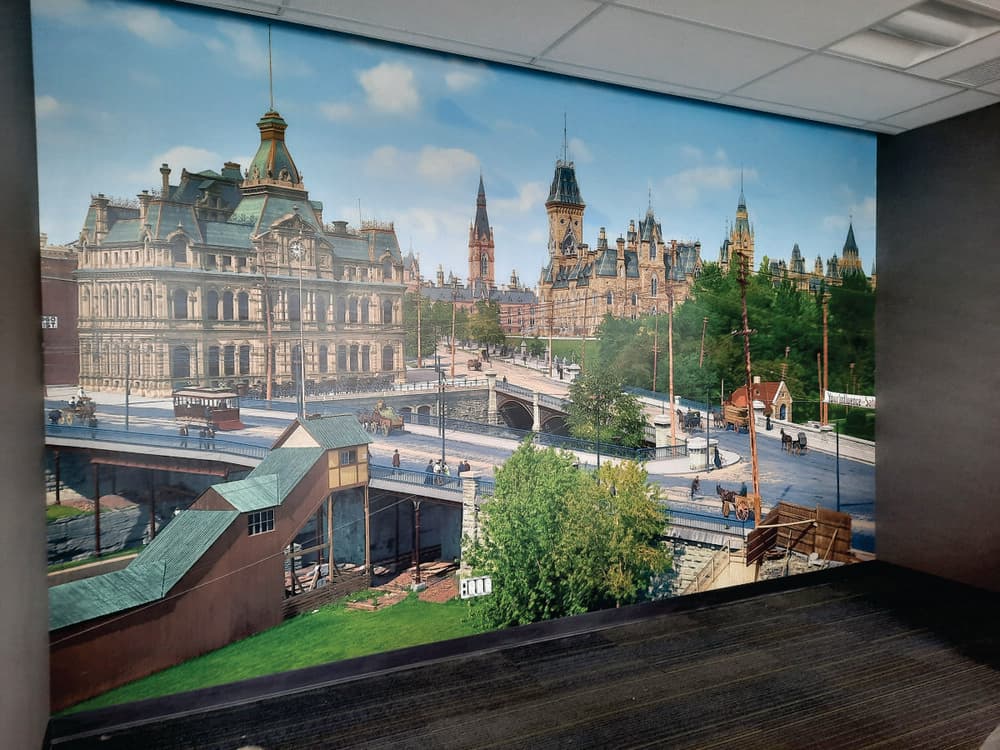Large format wall mural Ottawa corporate office