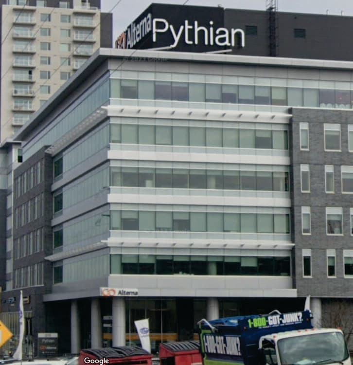 Alterna Savings rooftop building sign, Pythian Building Ottawa