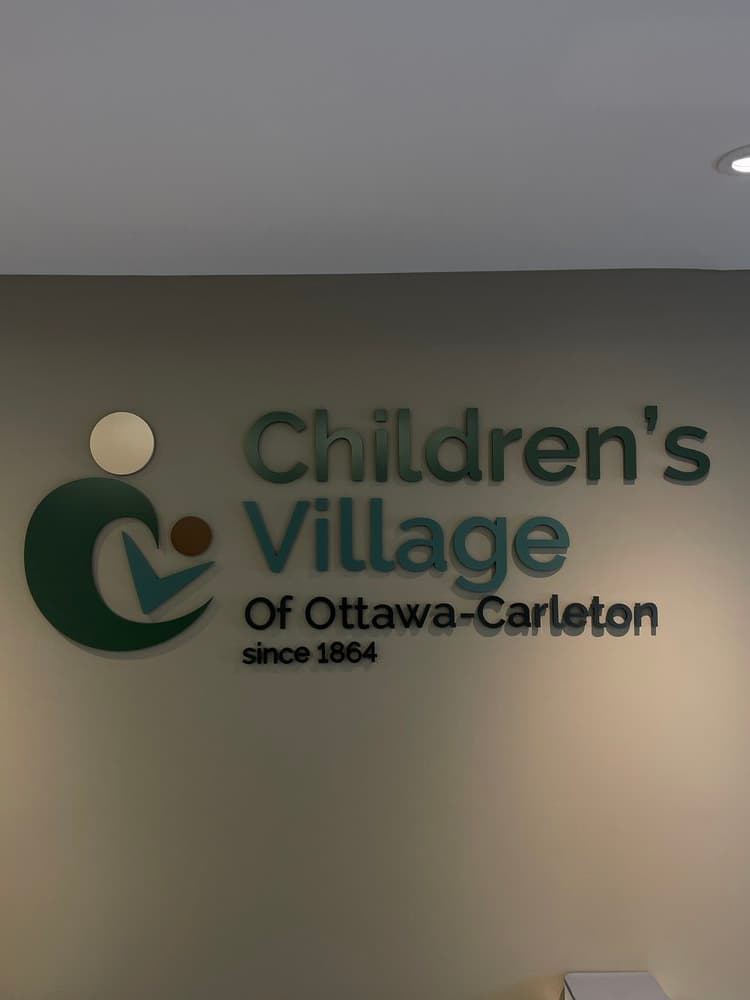 Interior wall identification sign installed for Ottawa community services building