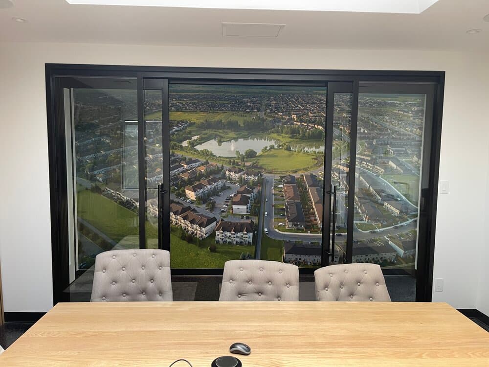 Corporate real estate conference room scenic wall mural