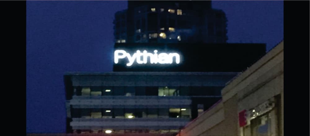Pythian Tech exterior building sign, Ottawa