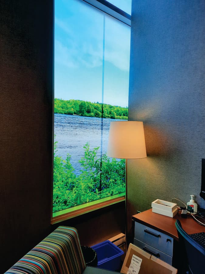 TD Bank interior office wall mural — landscape scene